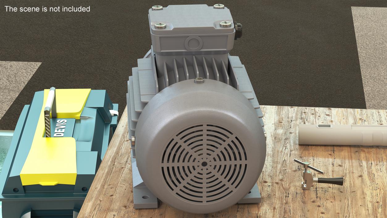 Single Phase Electric Motor 3D