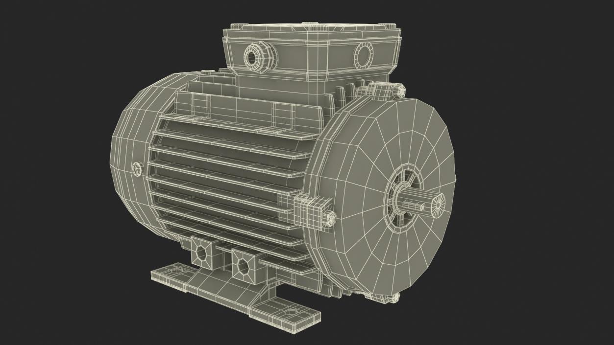 Single Phase Electric Motor 3D