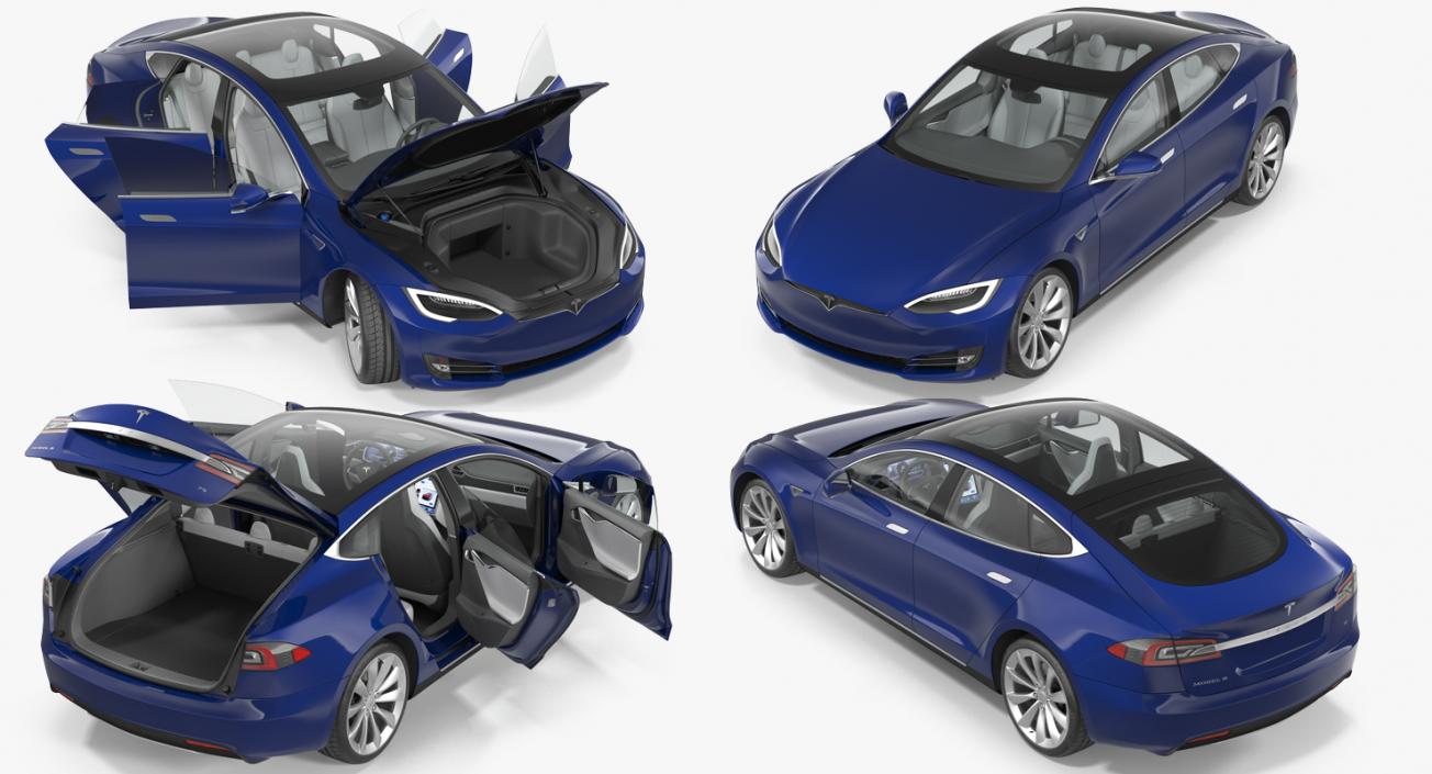 3D Tesla Model S 75 2017