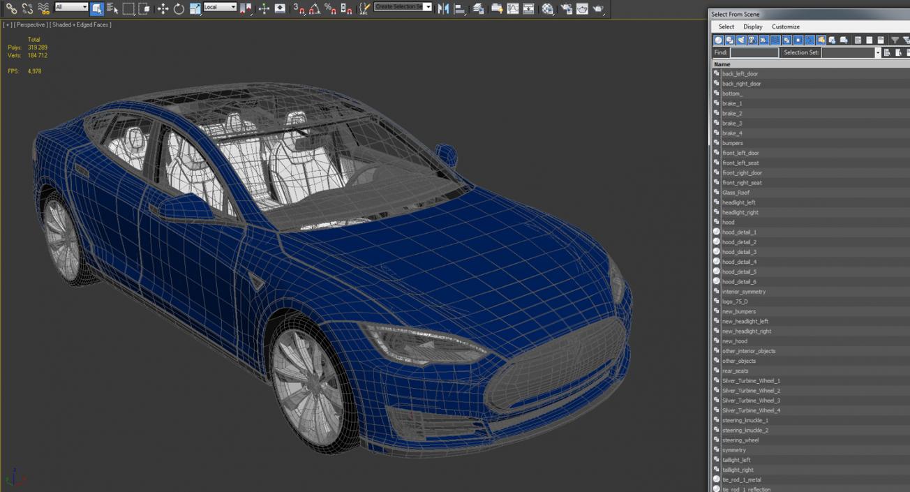 3D Tesla Model S 75 2017