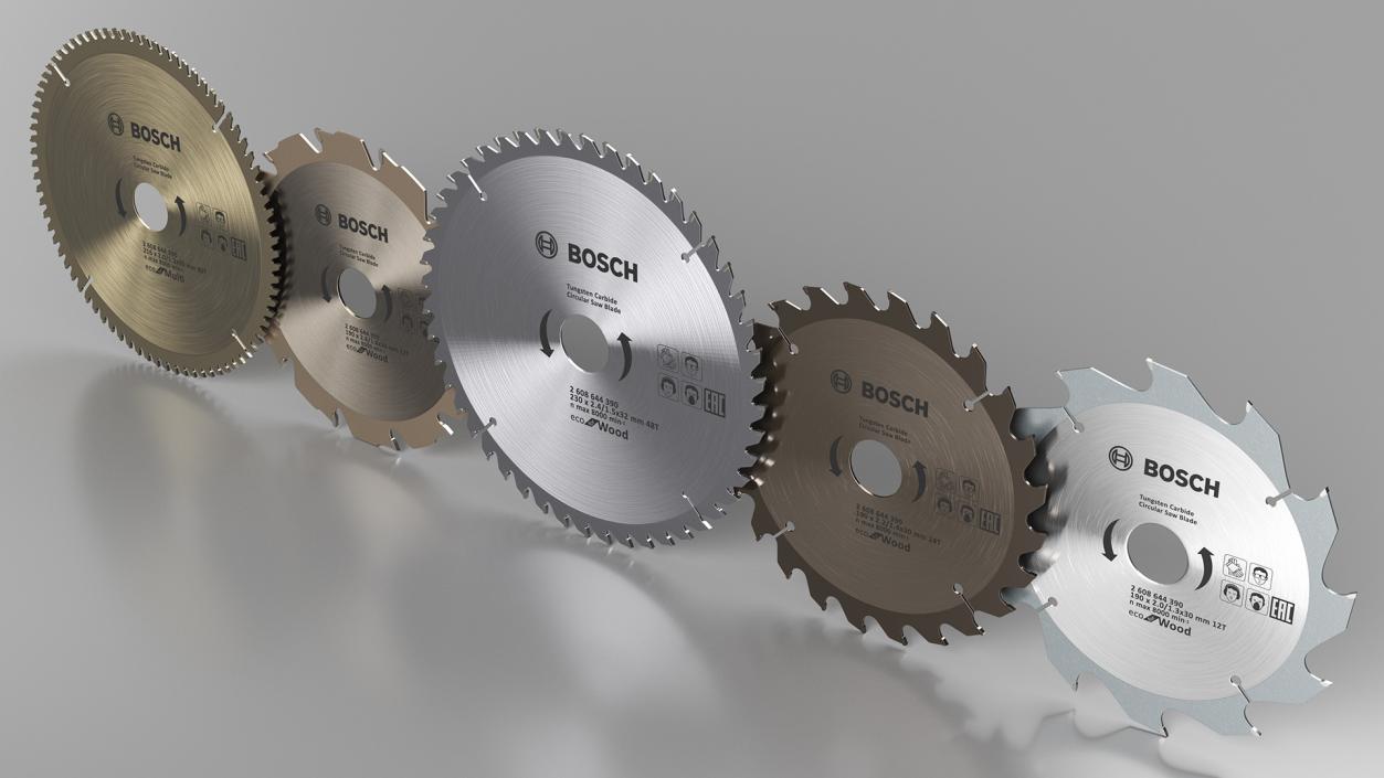 Bosch Circular Saw Blades Set 3D model