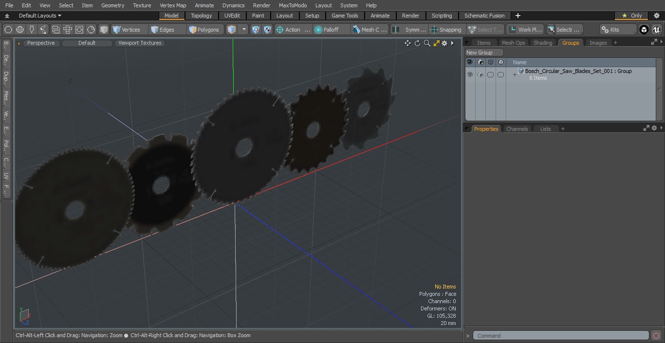 Bosch Circular Saw Blades Set 3D model