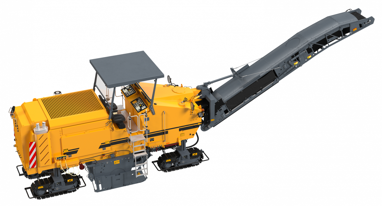 Asphalt Milling Machine Generic Clean Rigged 3D model