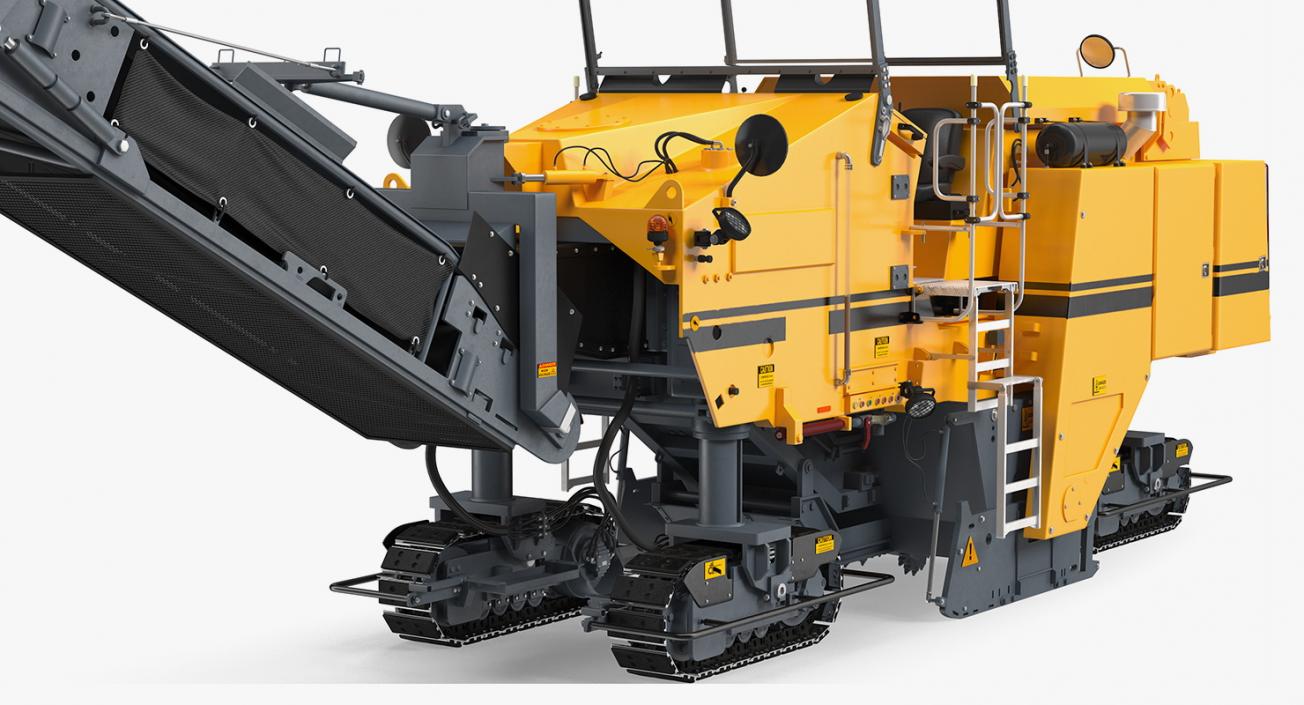 Asphalt Milling Machine Generic Clean Rigged 3D model