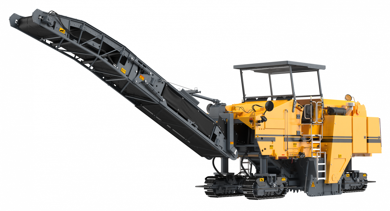 Asphalt Milling Machine Generic Clean Rigged 3D model