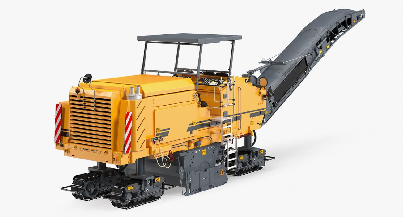 Asphalt Milling Machine Generic Clean Rigged 3D model