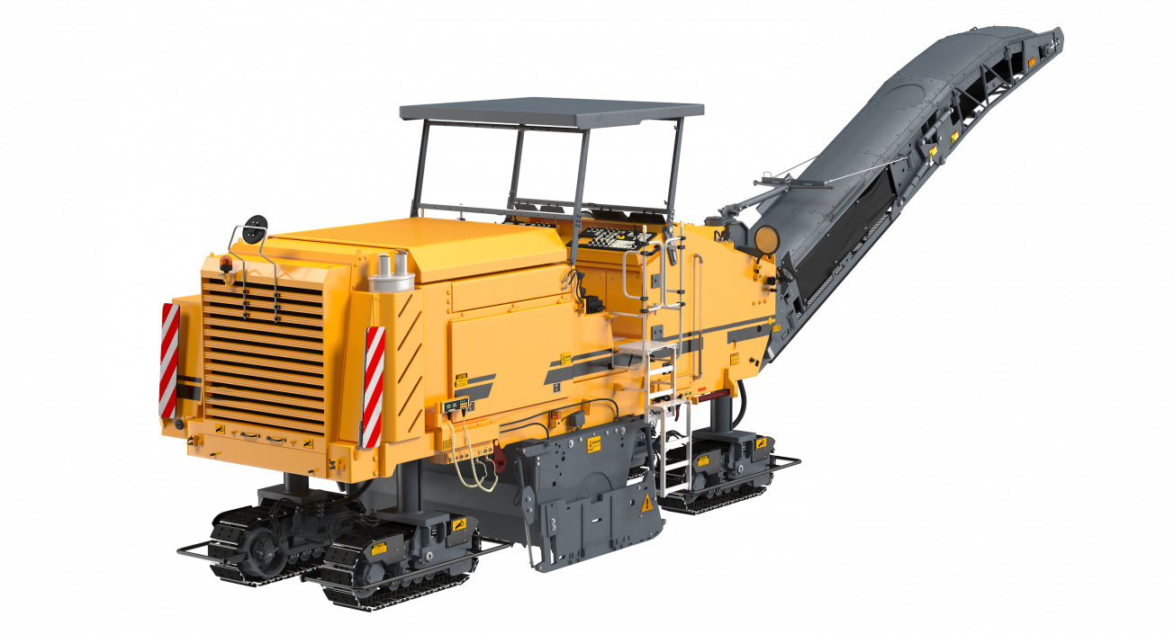 Asphalt Milling Machine Generic Clean Rigged 3D model