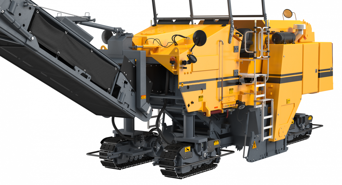 Asphalt Milling Machine Generic Clean Rigged 3D model