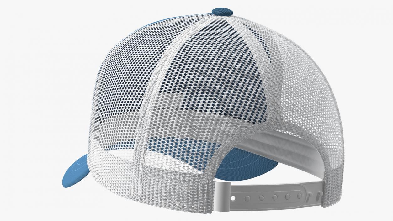 Trucker Cap Your Brand Blue 3D