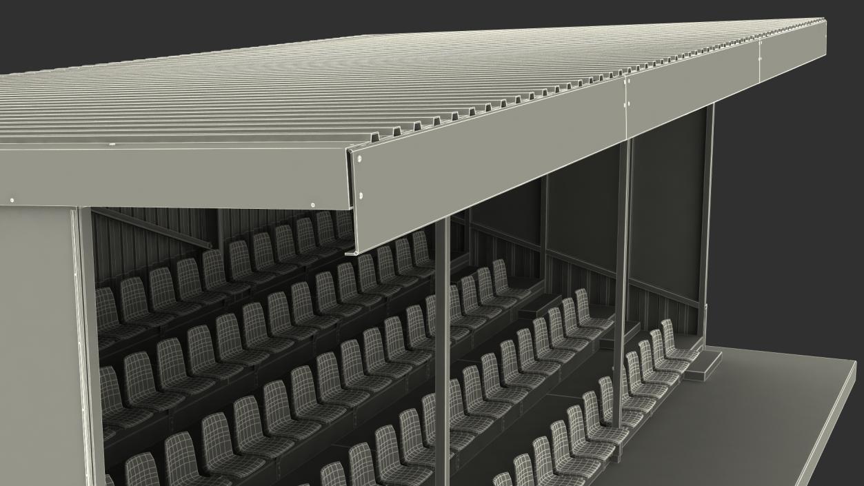 3D Stadium Tribunes with Roof