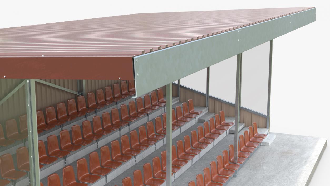 3D Stadium Tribunes with Roof