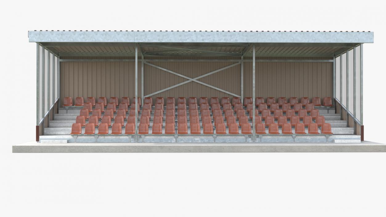 3D Stadium Tribunes with Roof