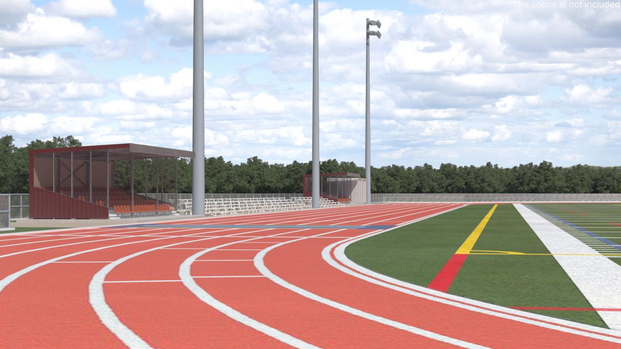 3D Stadium Tribunes with Roof