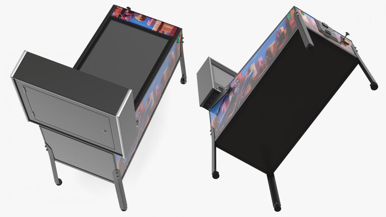 3D Classic Arcade Virtual Pinball Machine model