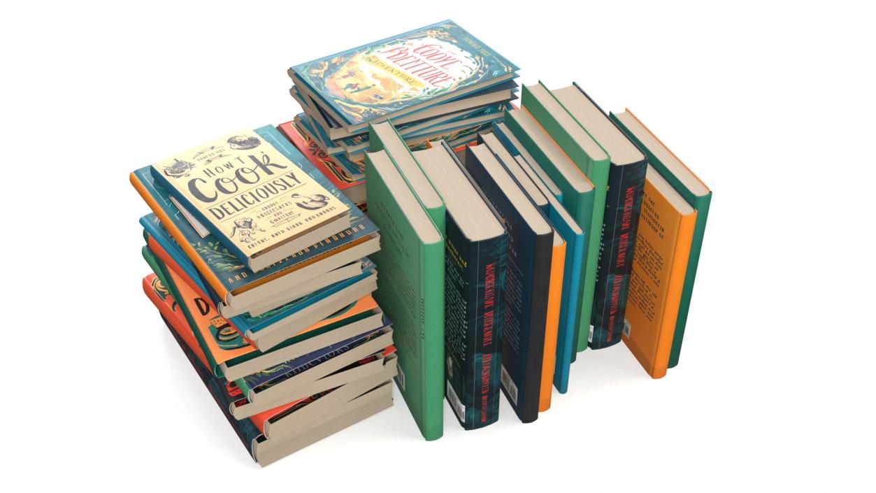 3D Books Stack