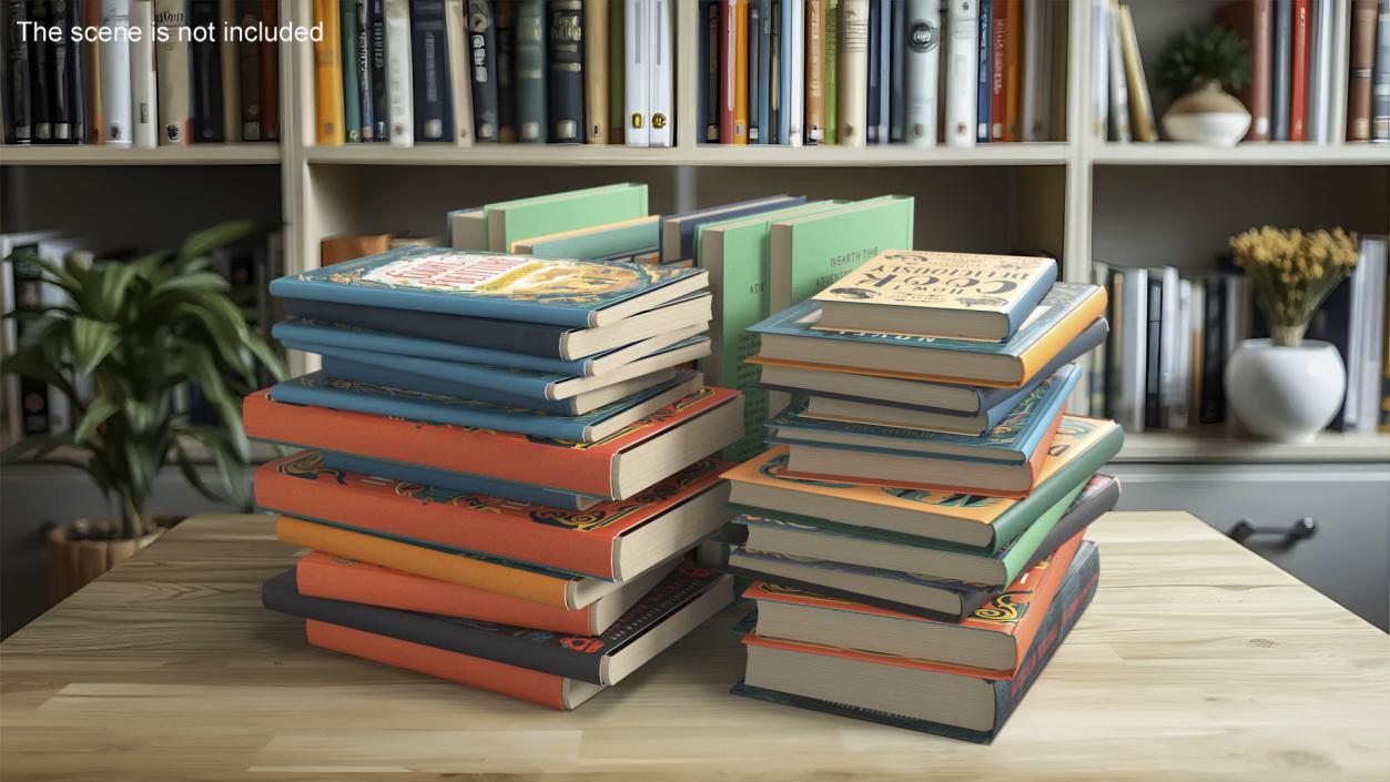 3D Books Stack