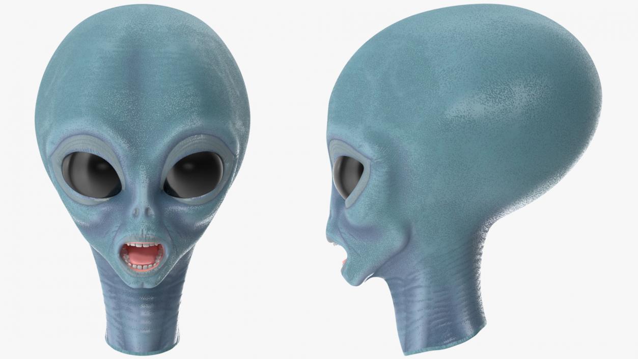 3D Space Alien Head