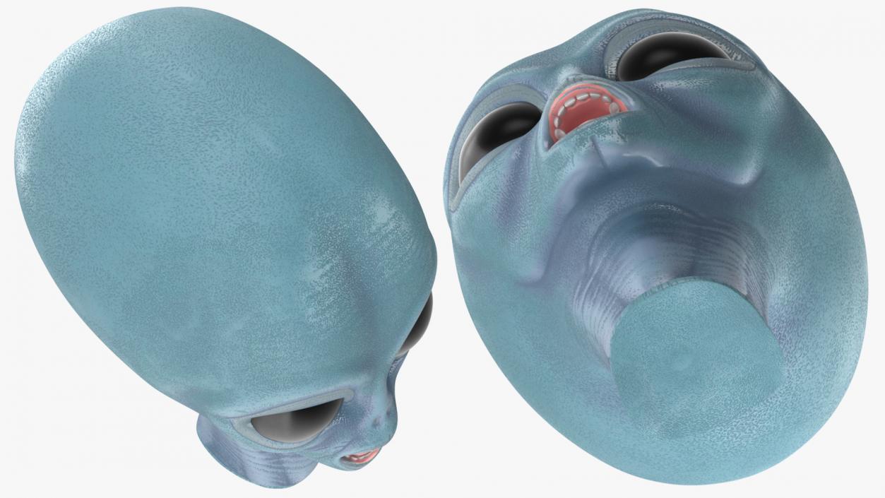 3D Space Alien Head