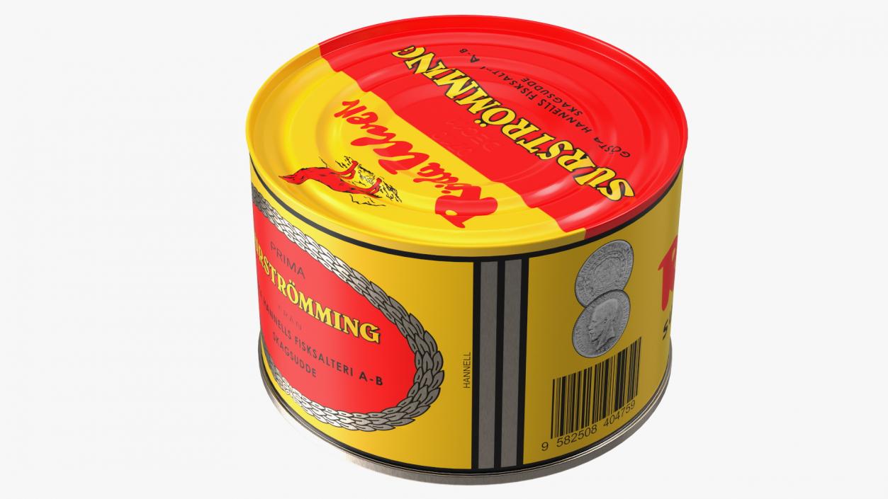 Can of Surstromming Fermented Fish 850g 3D model