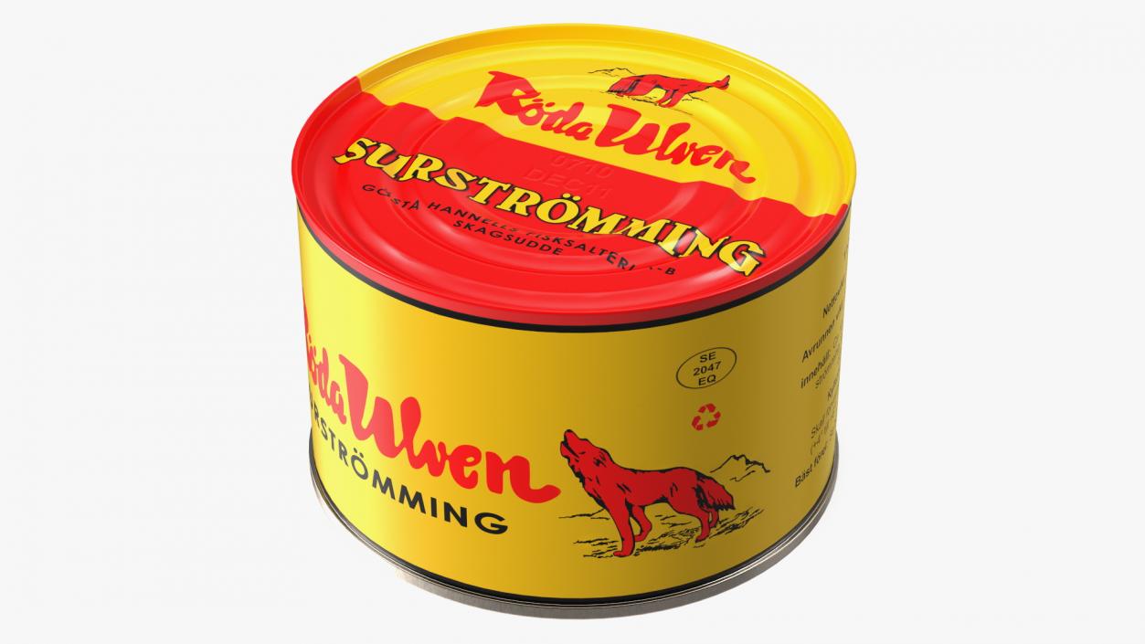 Can of Surstromming Fermented Fish 850g 3D model