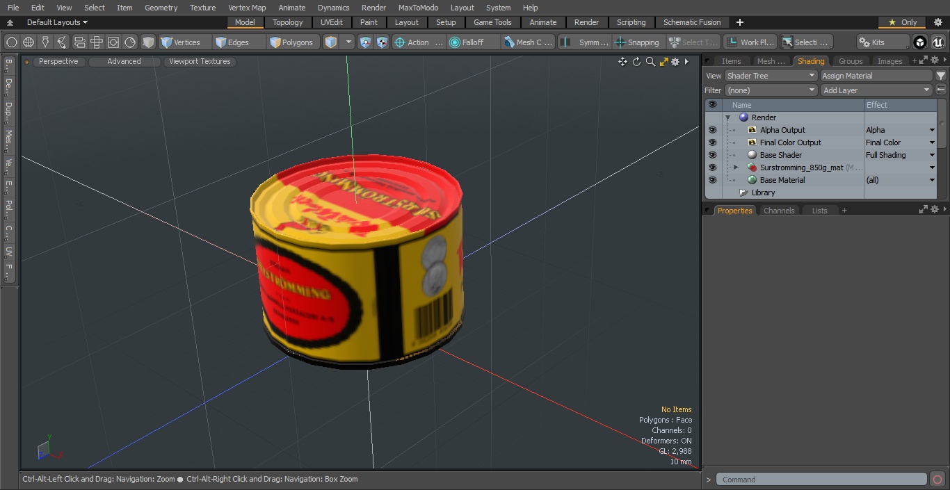 Can of Surstromming Fermented Fish 850g 3D model