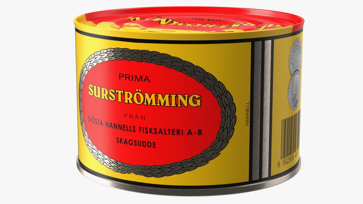 Can of Surstromming Fermented Fish 850g 3D model