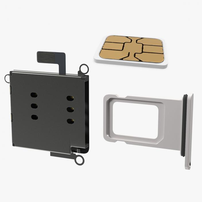 3D Sim Card Tray with Nano SIM Card Collection model