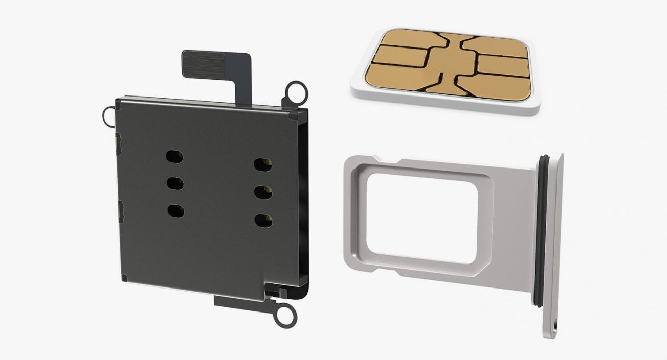 3D Sim Card Tray with Nano SIM Card Collection model