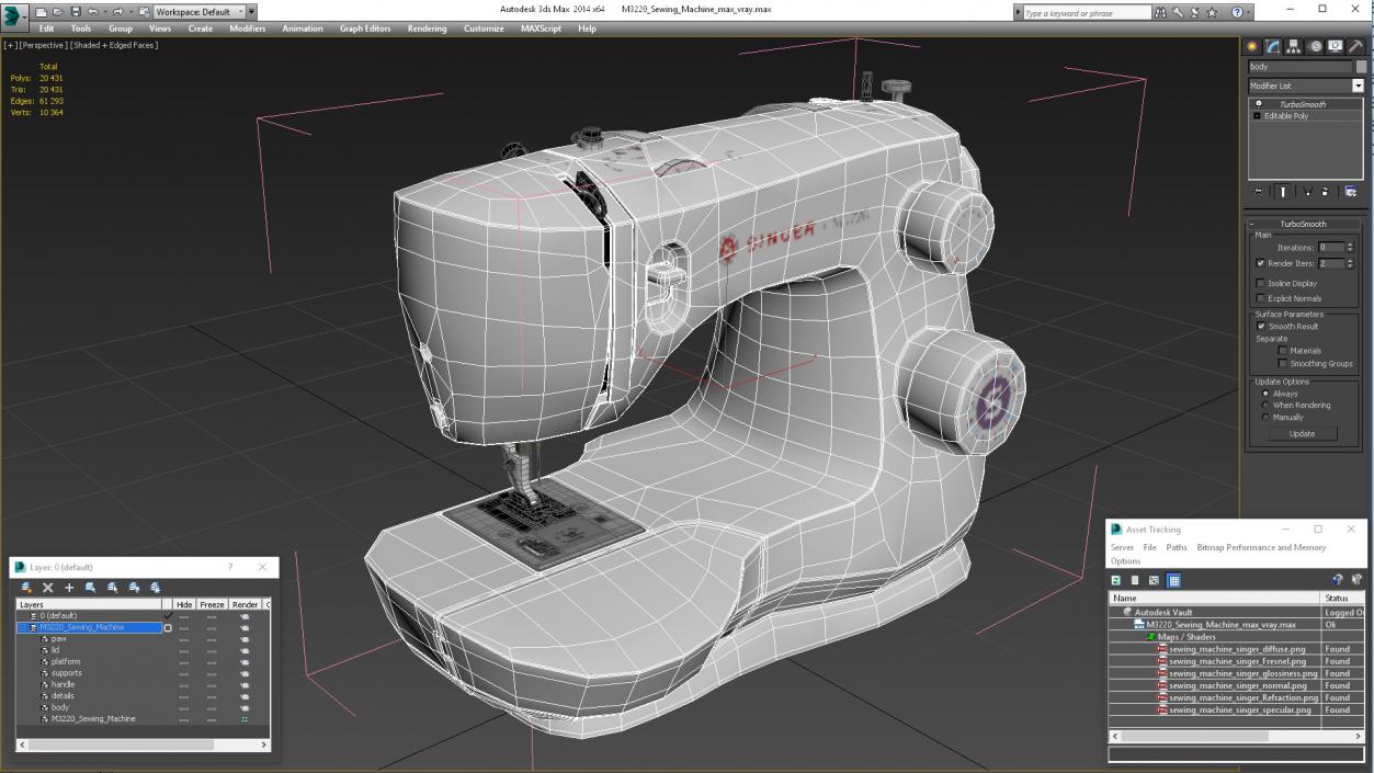 3D model M3220 Sewing Machine