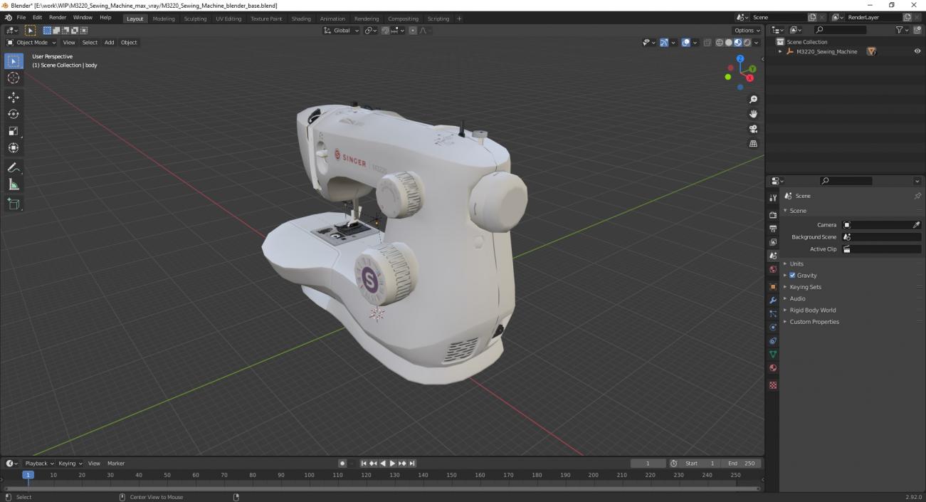 3D model M3220 Sewing Machine