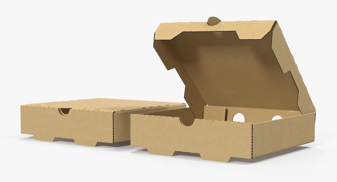 Paper Pizza Boxes 3D