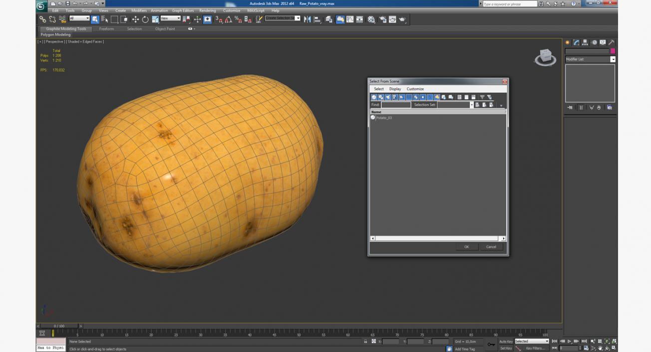 3D model Raw Potato