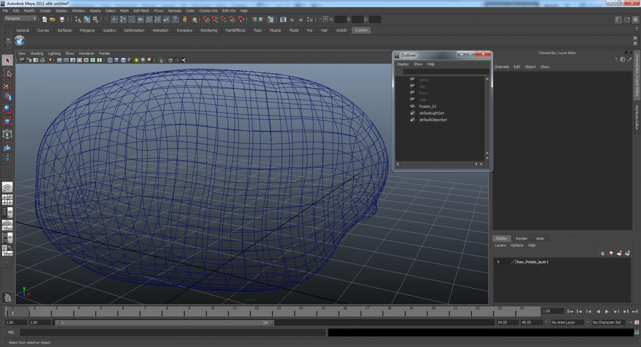 3D model Raw Potato