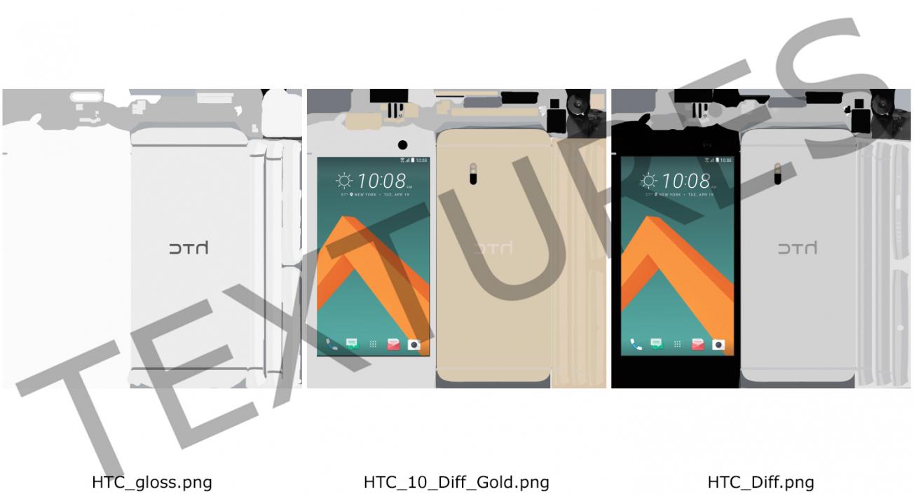 HTC 10 Topaz Gold 3D