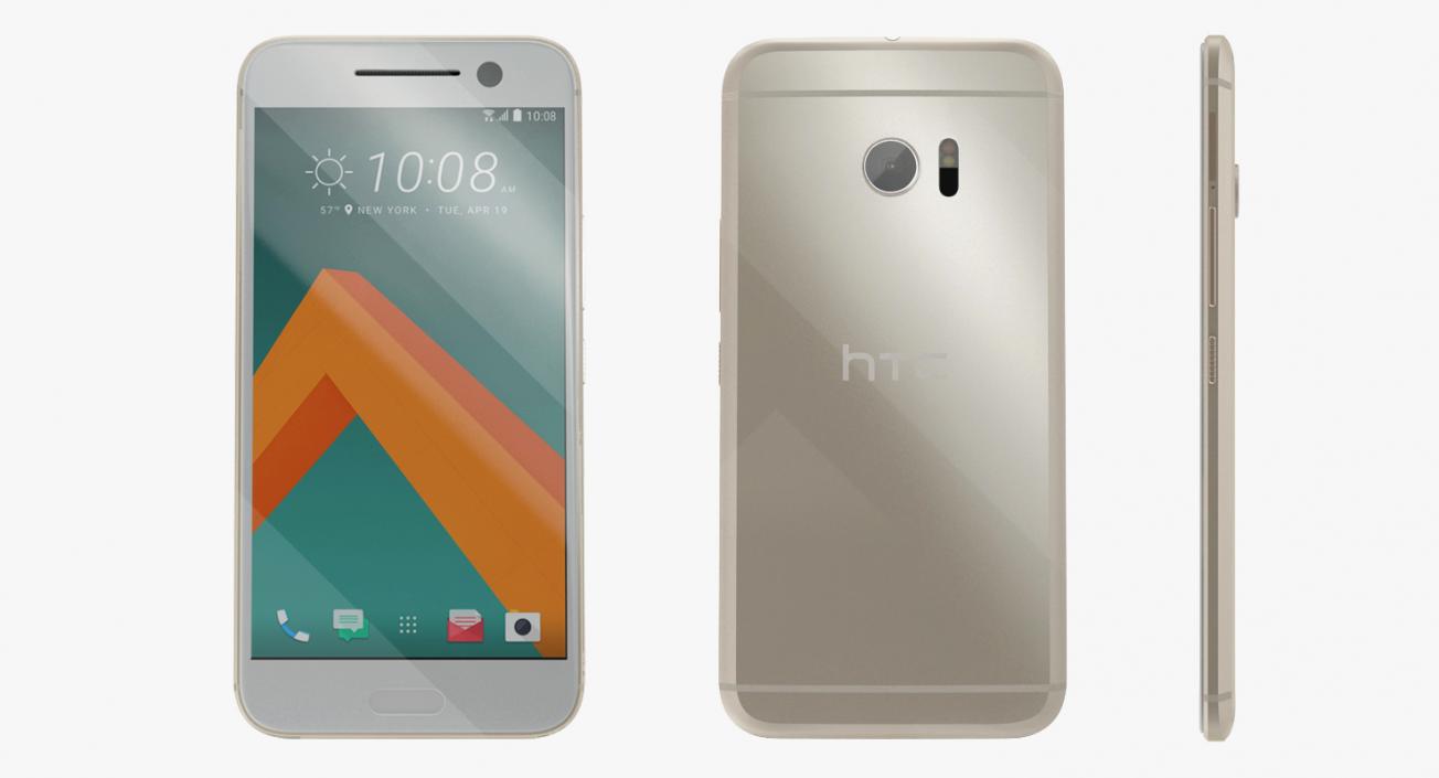 HTC 10 Topaz Gold 3D