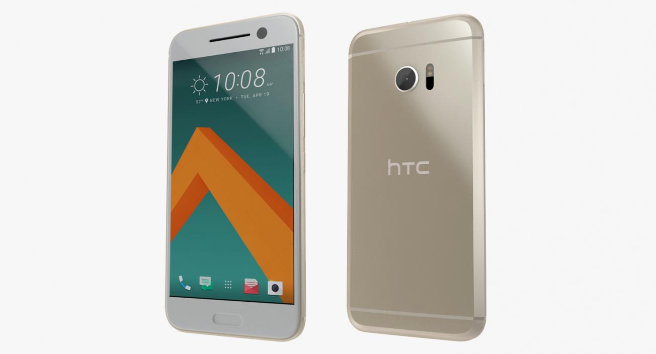 HTC 10 Topaz Gold 3D