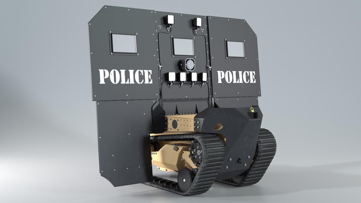 3D RBS1 SWAT BOT Robotic Ballistic Shield model