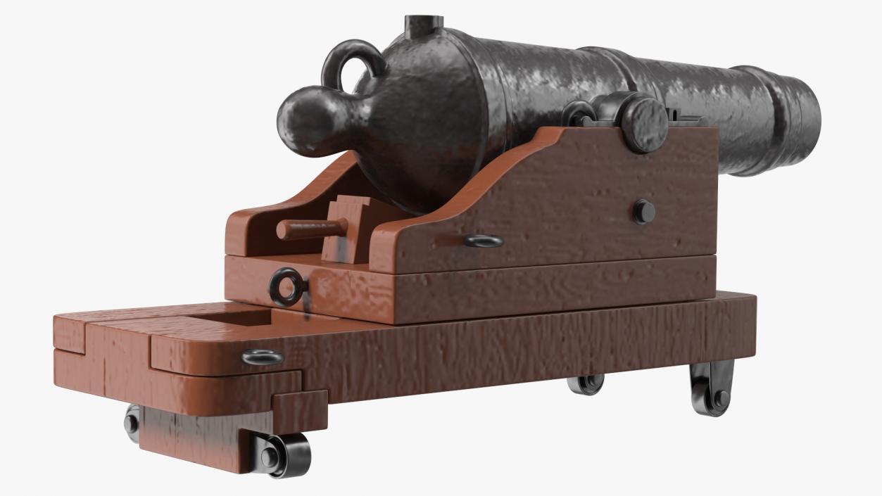 3D model Old Ship Cannon