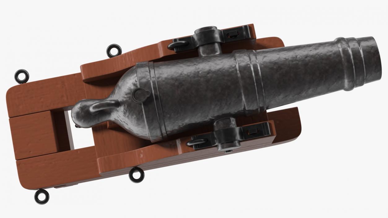 3D model Old Ship Cannon