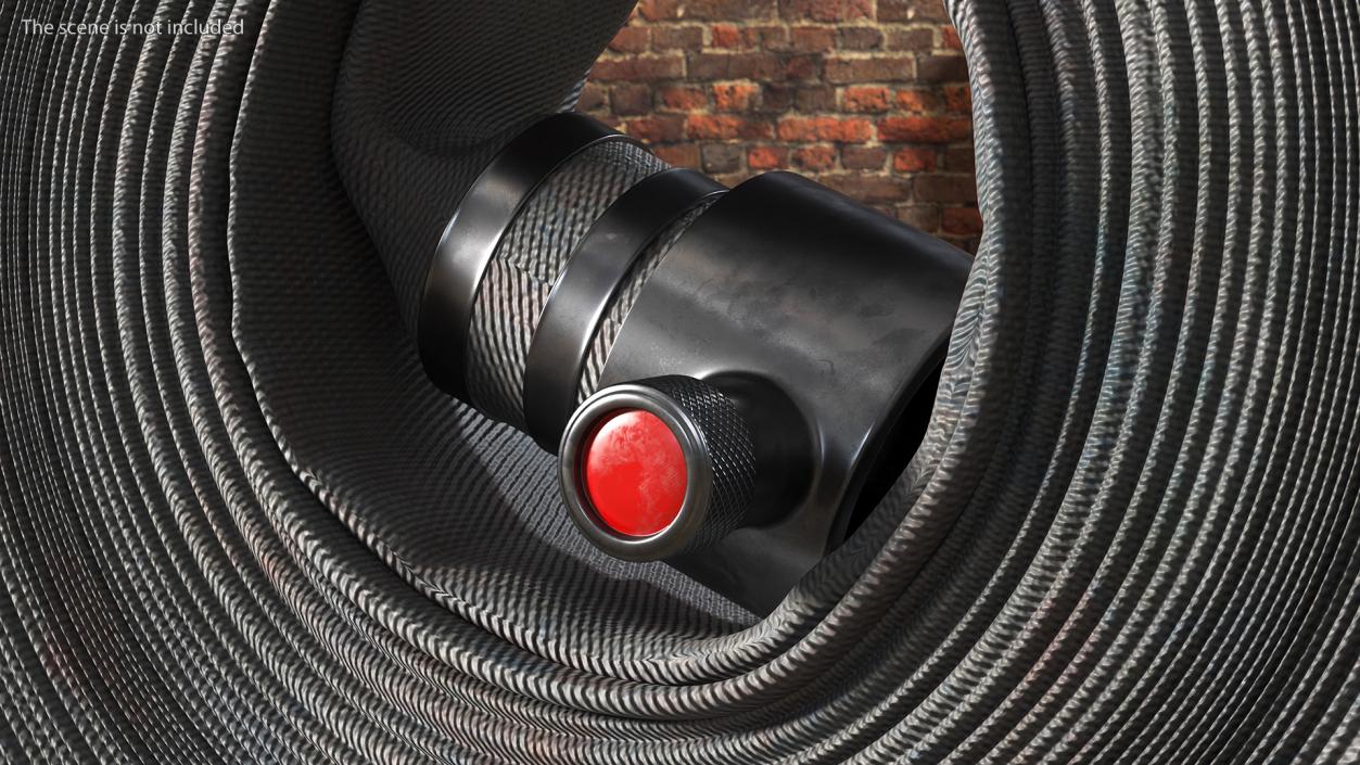 Rolled Up Fire Hose Used 3D model