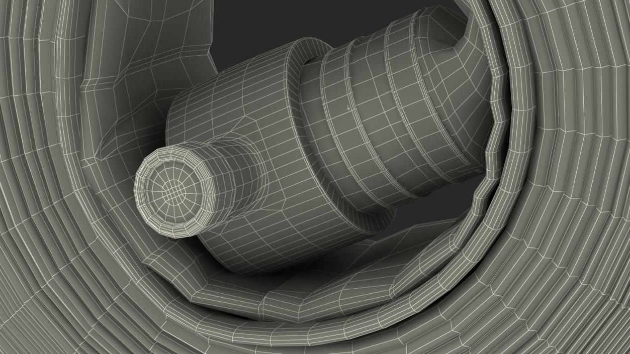 Rolled Up Fire Hose Used 3D model