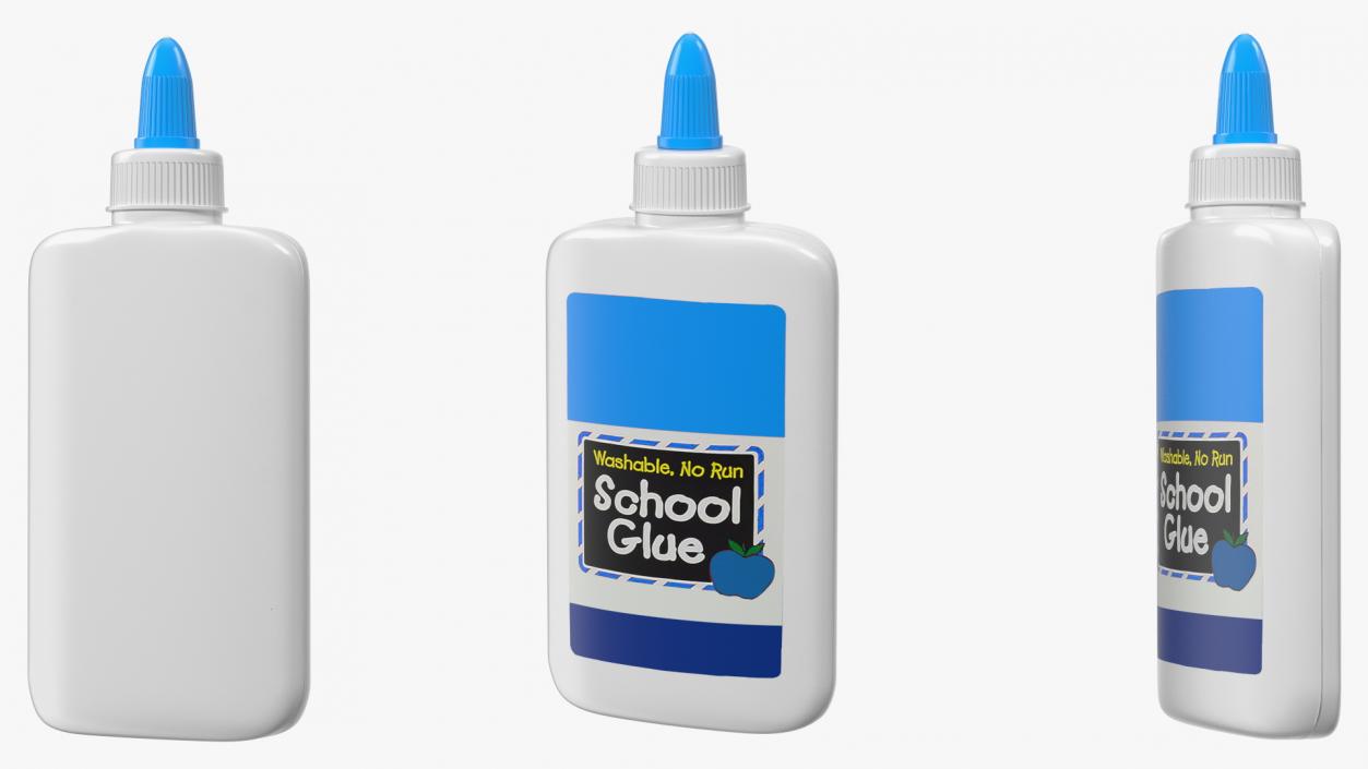 3D School Glue Bottle 200g model