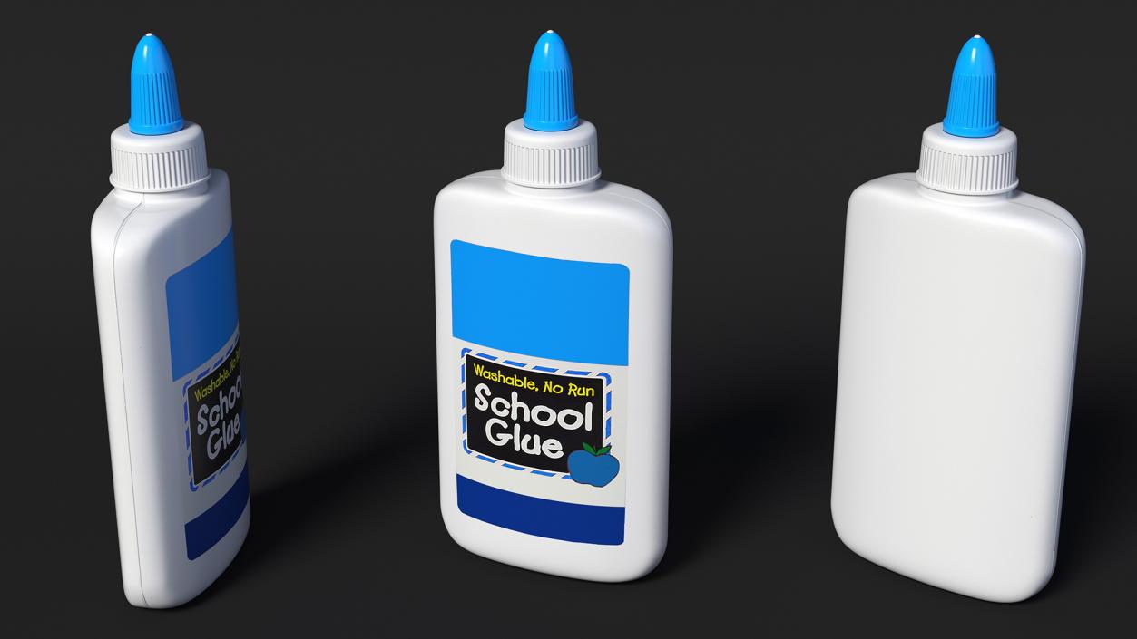 3D School Glue Bottle 200g model