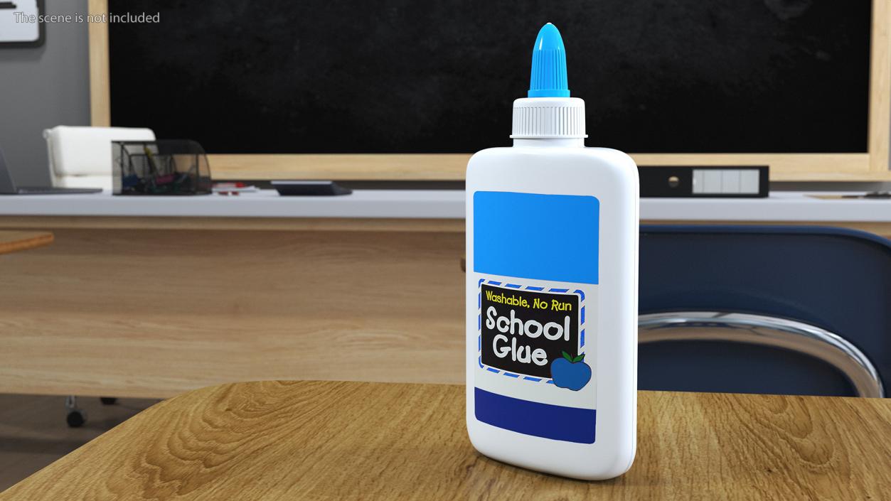 3D School Glue Bottle 200g model