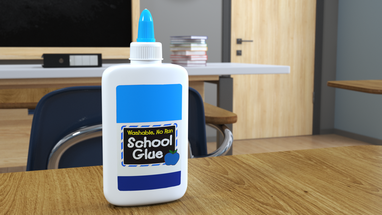 3D School Glue Bottle 200g model