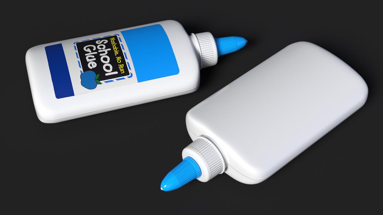 3D School Glue Bottle 200g model