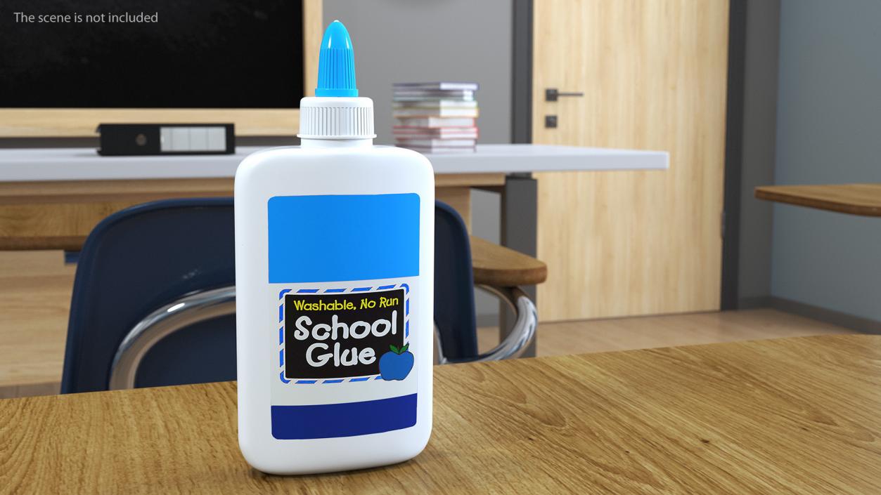 3D School Glue Bottle 200g model