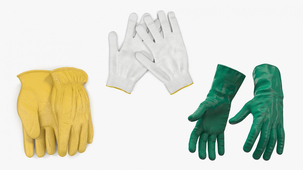 Work Gloves Collection 2 3D model