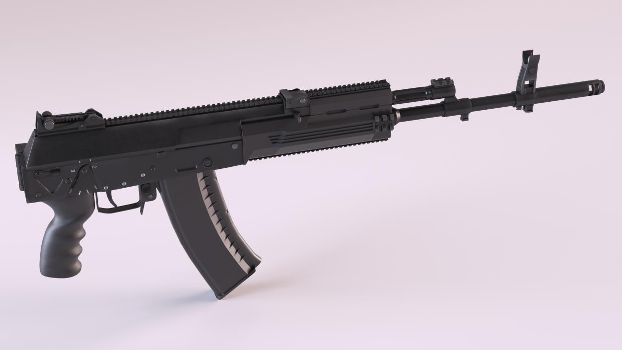 3D Kalashnikov AK-12 2011 with Folded Buttstock New model