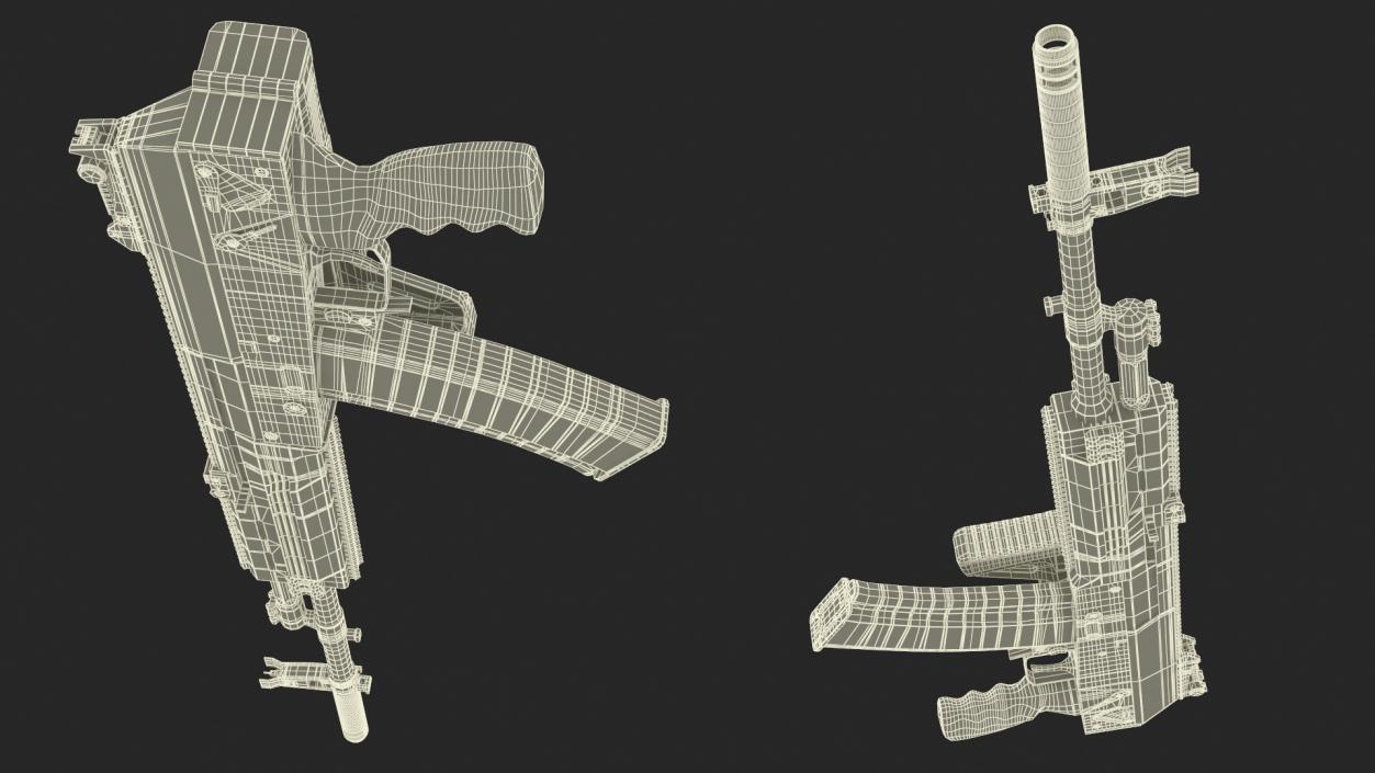 3D Kalashnikov AK-12 2011 with Folded Buttstock New model